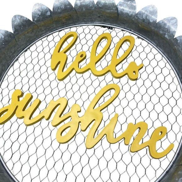 Hello Sunshine Metal and Wood Wall Decor - Picture 6 of 7